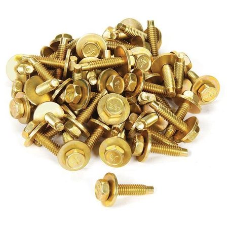 ALLSTAR PERFORMANCE Allstar Performance ALL16554-50 0.125 in. Body Bolt Clips; Gold - Pack of 50 ALL16554-50